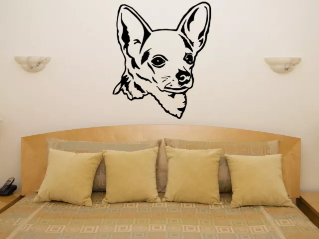 Chihuahua Pet Animal Living Room Dining Bedroom Decal Wall Art Sticker Picture 1