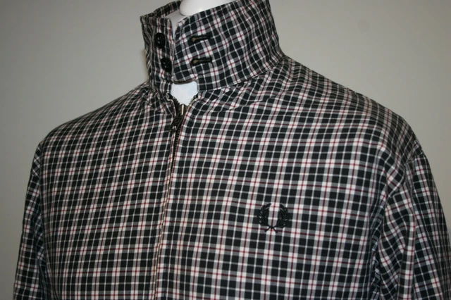 FRED PERRY X The Dead 60s Tartan Harrington Jacket S/M Rare 