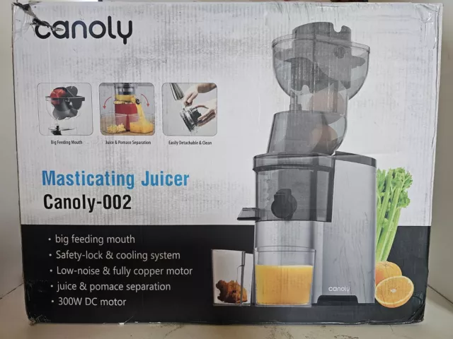 Masticating Juicer Machines, 3.5-Inch (88Mm) Powerful Slow Cold Press Juicer wit