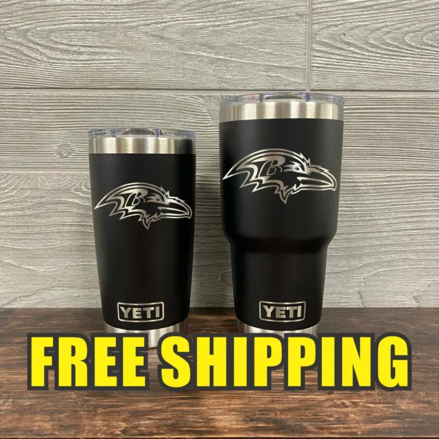Baltimore Ravens Personalized Custom Engraved Tumbler cup - YETI 20oz or 30oz