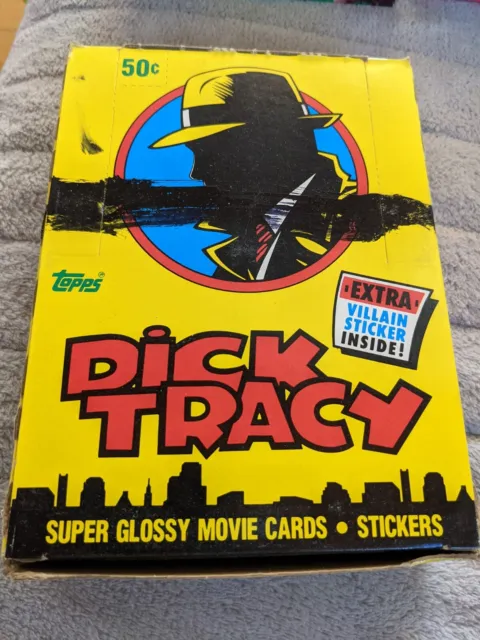 Dick Tracy Topps 1990 Box 36 Packs Non Sports Cards & Stickers