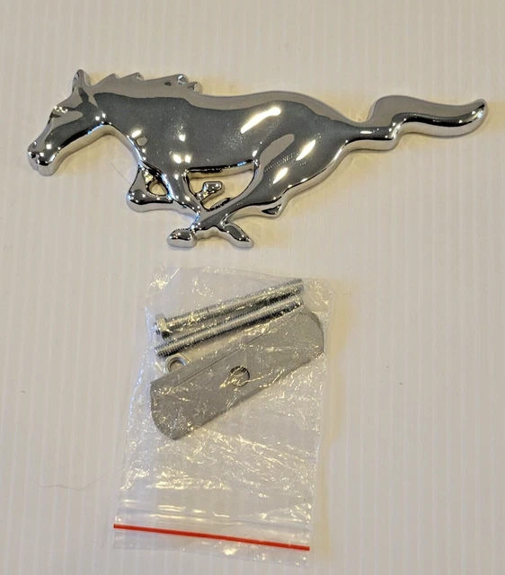 Ford Shelby MUSTANG Running Horse CHROME Metal Emblem 6"