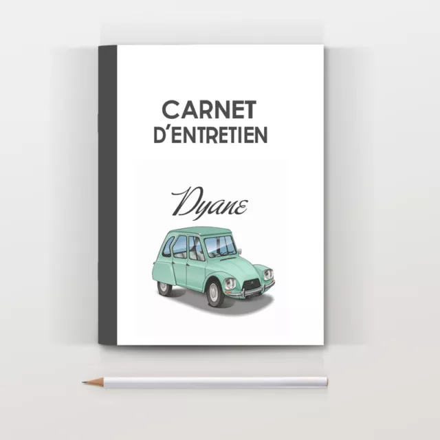 Carnet d'entretien Dyane Citroën citroen papier notice Dyane vert jade