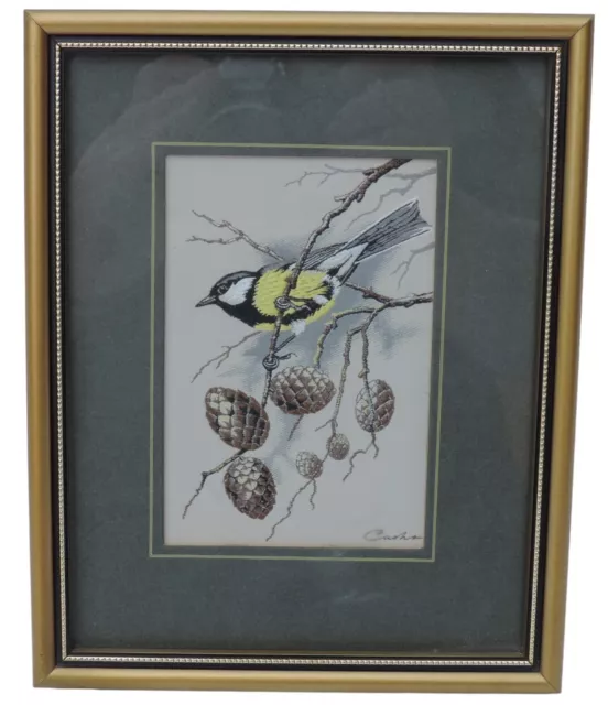 Cash's of Coventry Silk Woven Picture - Birds - Great Tit