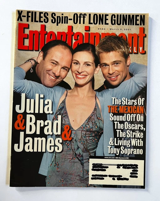 ENTERTAINMENT WEEKLY JULIA Roberts Brad Pitt James Gandolfini March 9