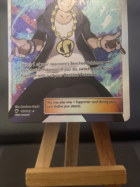 Pokémon Karte Guzma 143/147 Full Art Trainer brennende Schatten leichtes Spielen 3