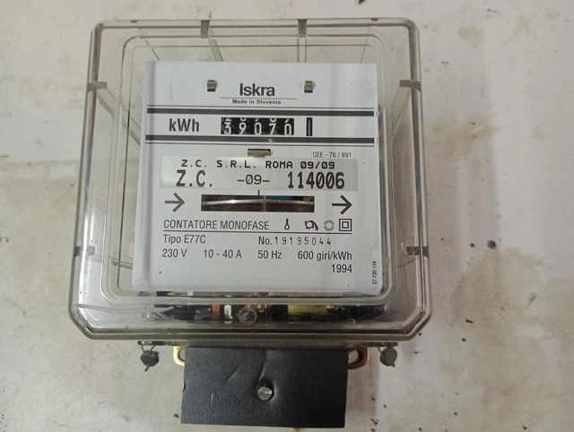 Contaore Din TECNO SWITCH - CE101DI - CONTATOE DI ENEGIA ELETTICA MONOFASE Amperometro Da Quadro - Foto 11