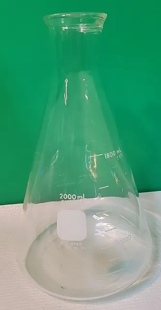 Pyrex 4980-2000 Erlenmeyer Flask 2000ml | Stopper No. 10
