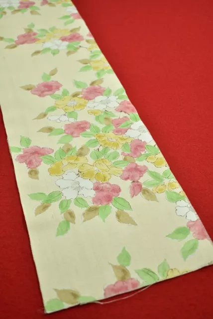 VINTAGE JAPANESE KIMONO Fabric Wool Antique Boro Kusakizome Dyed 48.4 ...