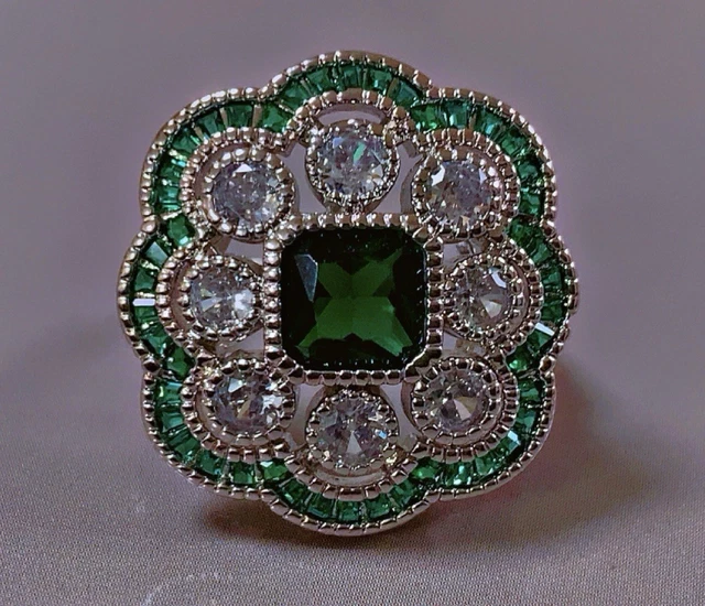 Bague Dyrberg Kern Multi-pierres Rose Et Violet - Taille 54, Occasion
