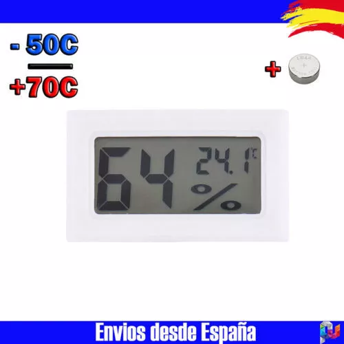 Termometro Higrometro digital temperatura y Humedad lcd Sonda Interna Blanco