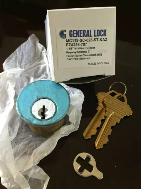 General Lock Mortise Cylinder MC-118-SC-626-ST-KA2