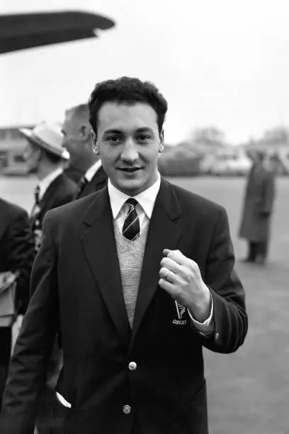 Boxer Nicky Gargano about leave Olympic Games Melbourne He won- 1956 Old Photo
