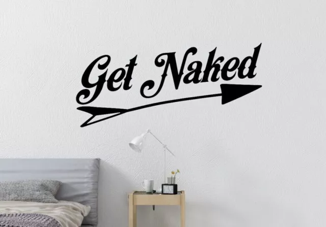 Get Naked Inspired Design Funny Home Decor Bathroom Wall Art Decal Vinyl Sticker