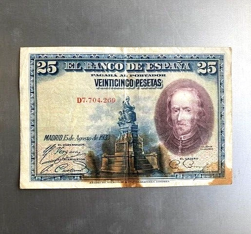 25 pesetas Spain 1928