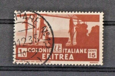 REGNO Colonie ITALIANE ERITREA 1933   serie pittorica 15 cent.usato 
