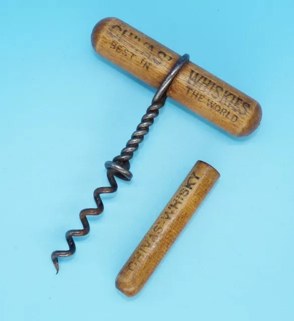 Corkscrew - Clough Straight Pull Type advertising Chivas' Whisky