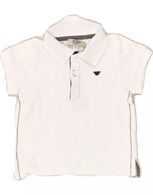 Polo Shirt bambini ARMANI 9-12 mesi cotone bianco BB22