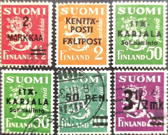 FINLAND Nice Mint & Used Overprinted And Surcharged Stamps as Per Photos