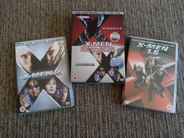 X-MEN 1.5 + X-MEN 2 - 4 X DVD SPECIAL EDITION ENGLISH CARDBOARD BOX PACK Am