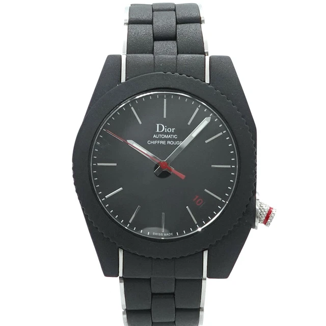 Christian Dior Chiffre Rouge CD084540 Date Black Dial Mens 90186874