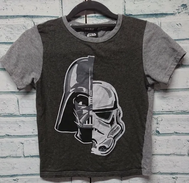 Boys Star Wars Storm Trooper Darth Vader Tshirt Size 6/7 Years