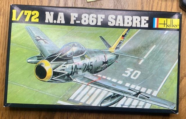 Vintage Heller 1/72 N. A F-86F Sabre Model Kit