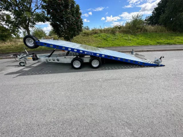 Car transporter tiltbed trailer 3000kg trailer axle AL-KO suspension 14ft x 7ft