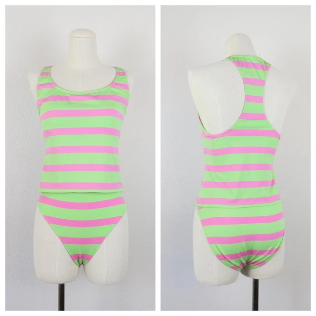 Vintage 1990s Ralph Lauren swimsuit, tankini, bathing suit, RL, 2 piece