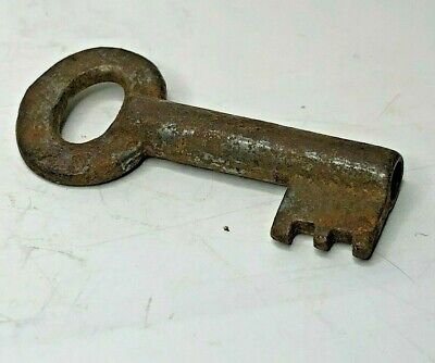 Antique Small Chest Cabinet Key Bow Stamped 22 38 mm length hollow end 3