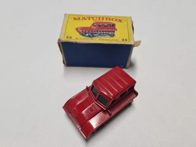 URALTES LESNEY MATCHBOX MODELLAUTO " SNOW-TRAC + OK " 60er !