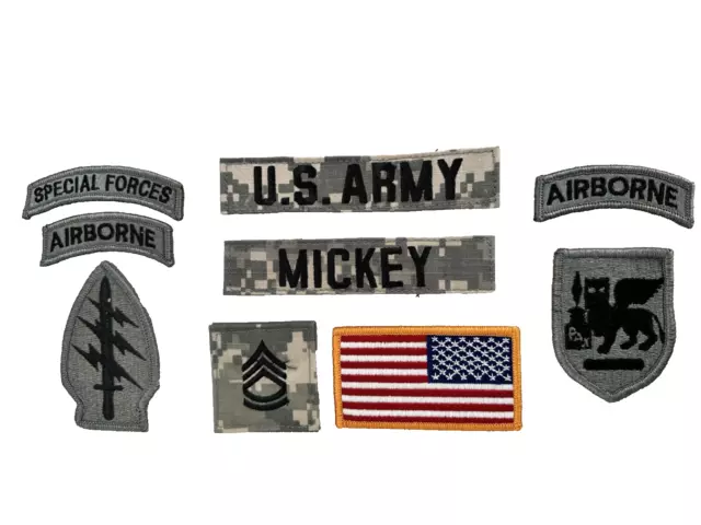 9 US ARMY patch Setaf Airborne Ranger Special Forces Milslim Konvolut SFC MICKEY