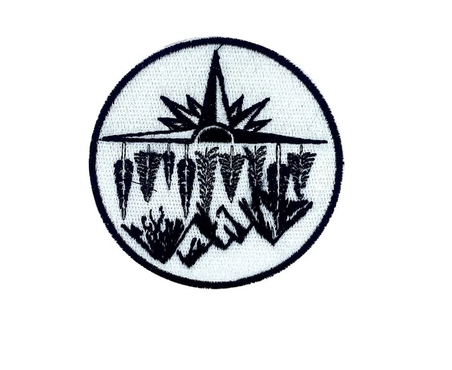 Patch aufnaher aufbugler applikation bügelbild Reisender kompass berg