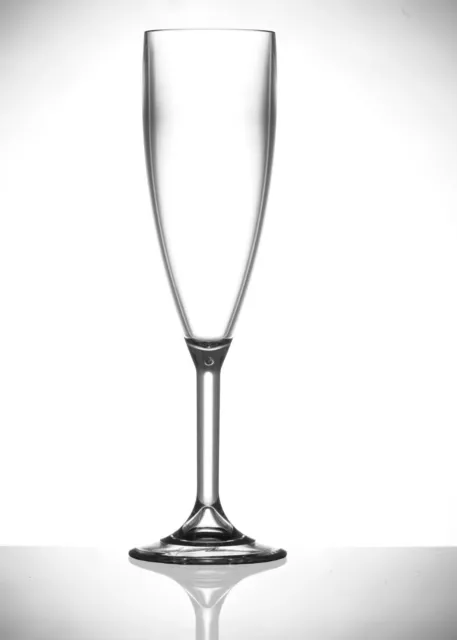 Plastic Clear Champagne Flutes Unbreakable & Reusable FAST DELIVERY