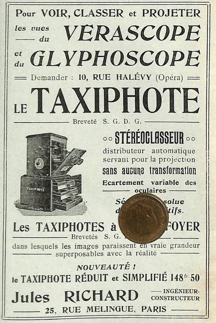 ONTOSCOPE « Paul Cornu,Paris, France, vers 1925