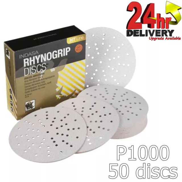 Indasa Rhynogrip HT Ultravent Line 150mm 6" Sanding Discs P1000 Box of 50
