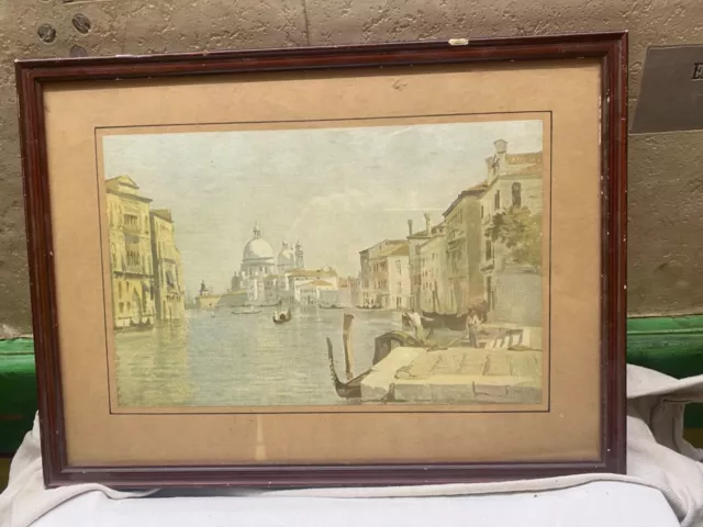 Tableau grand canal de Venise le cadre a quelques impact