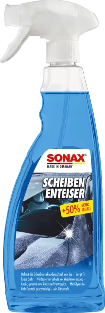 SONAX ScheibenEnteiser 1x750 ml Sprühflasche Scheiben Enteiser Spray Frostschutz