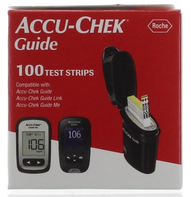 ACCUCHEK GUIDE 100 Test Strips Exp 1/2025+ Free Same Day Shipping 34.
