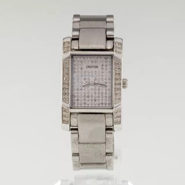 Croton Donna Diamante IN Acciaio Inox Orologio Al Quarzo Splendido
