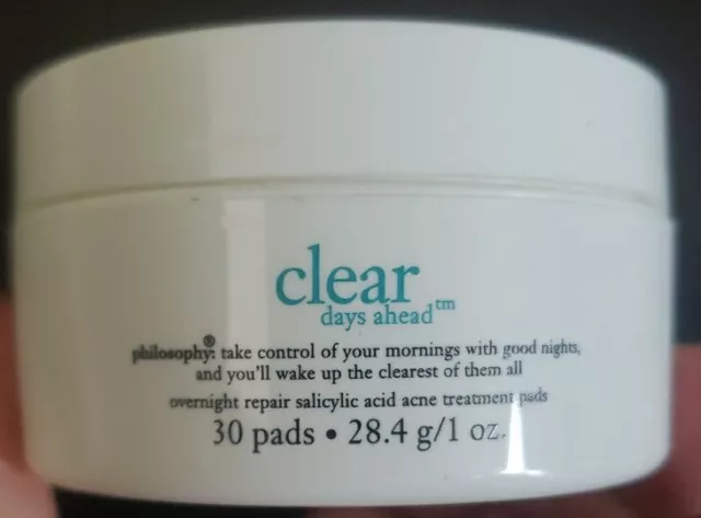 Philosophy CLEAR DAYS AHEAD Overnight Repair Acne Treatment Pads 30 CT
