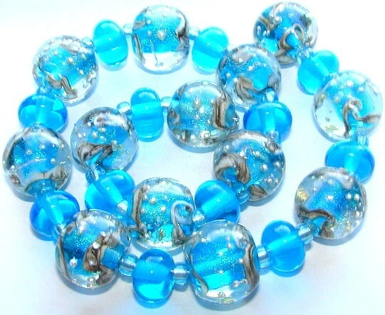 Sistersbeads-Handmade Lampwork beads "Key West"