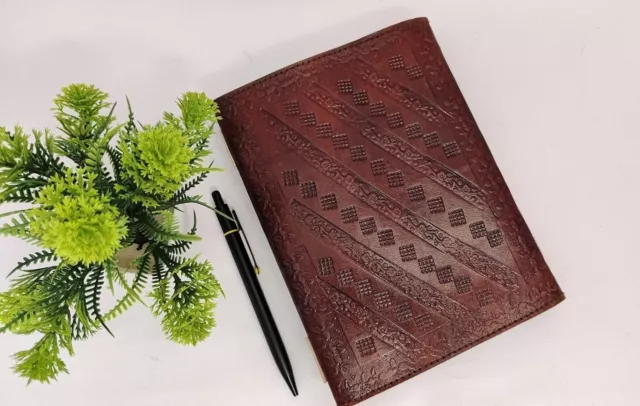 Extra Large 200 Page Marron Arbre De Vie Cuir Agenda Cuir Journal 10X7 2