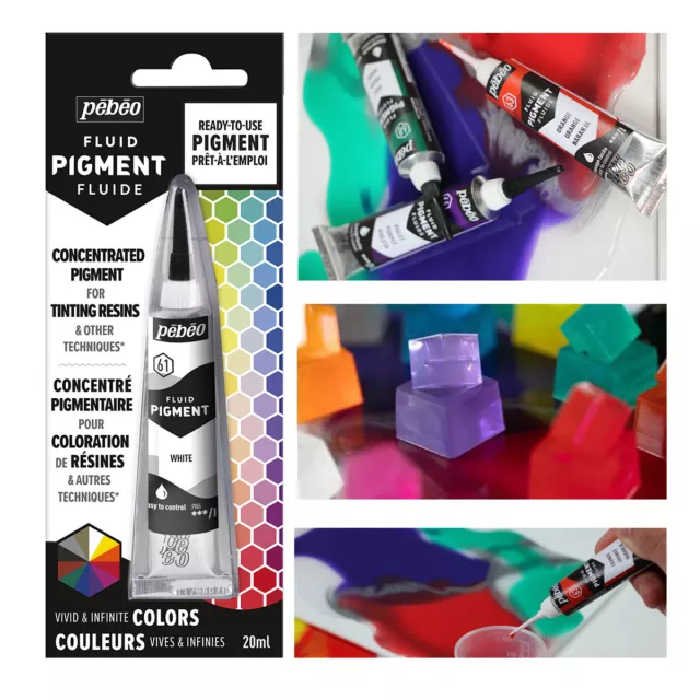 Pebeo Fluid Pigment 20ml Resin, Oil & Solvent Tint in 12 Colours