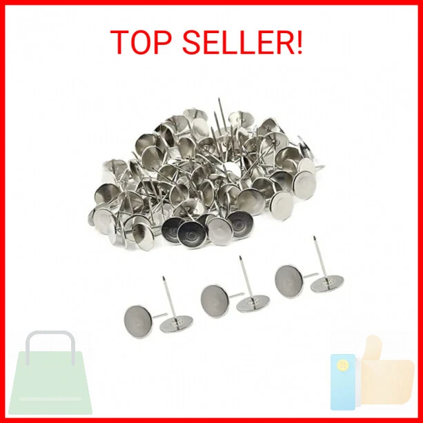 Luomorgo 100 Pcs 19x30mm Flat Head Antique Upholstery Nails Tacks Furniture Nail