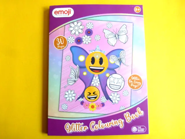 Malbuch  emoji mit Glitter ca:30 Vorlagen ca:22x16,5cm
