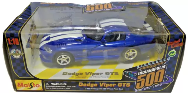 MAISTO 1 18 DODGE Viper GTS 96 Indianapolis 500 Official Pace car