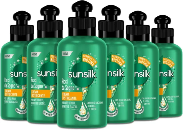 Sunsilk Crema Districante Ricci Crema per Capelli Ricci Definiti 6 X 200 ML