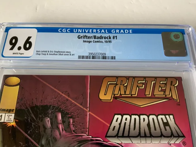 Grifter Badrock 1 Cgc 9.6 White Pages Single Highest Graded Image Comics 1995 2