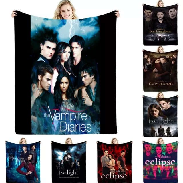 3D The Vampire Diaries Sofa Bed Warm Blanket Flannel Soft Throw Kids Gifts UK
